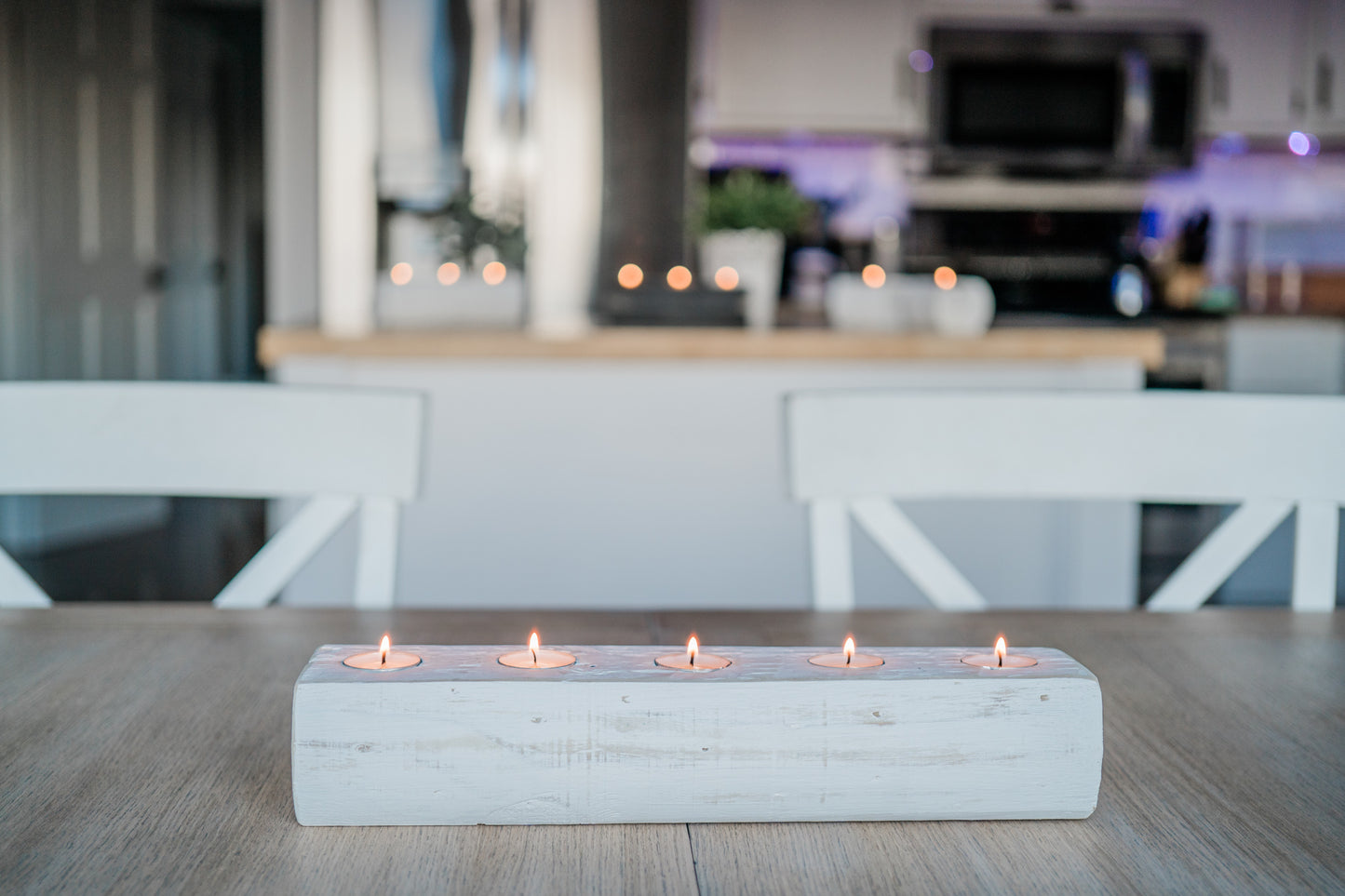 Hygge Collection: Centerpiece, Trio, Solo Handcrafted Wooden Tea Lights